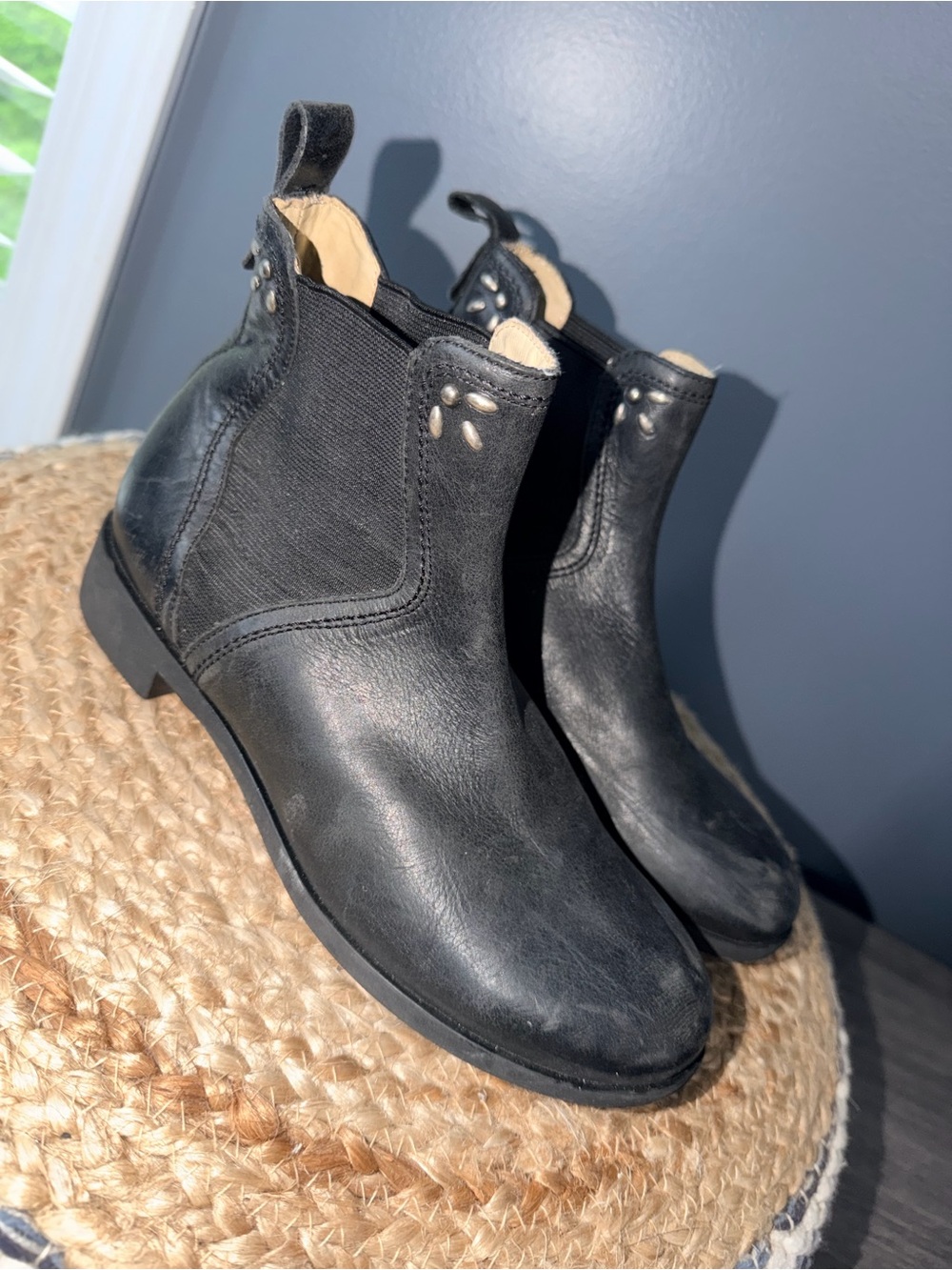 Olukai Kualona Black Leather Ankle Boots - Picture 4 of 8